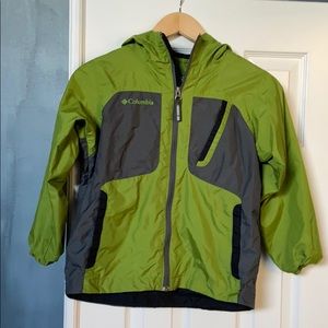 Columbia Boys Green Raincoat size 8